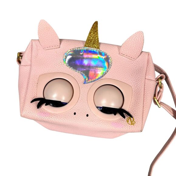 Purse Pets Interactive Handbag Unicorn Moving Eyes Sounds Works Pink Festival - Picture 10 of 10